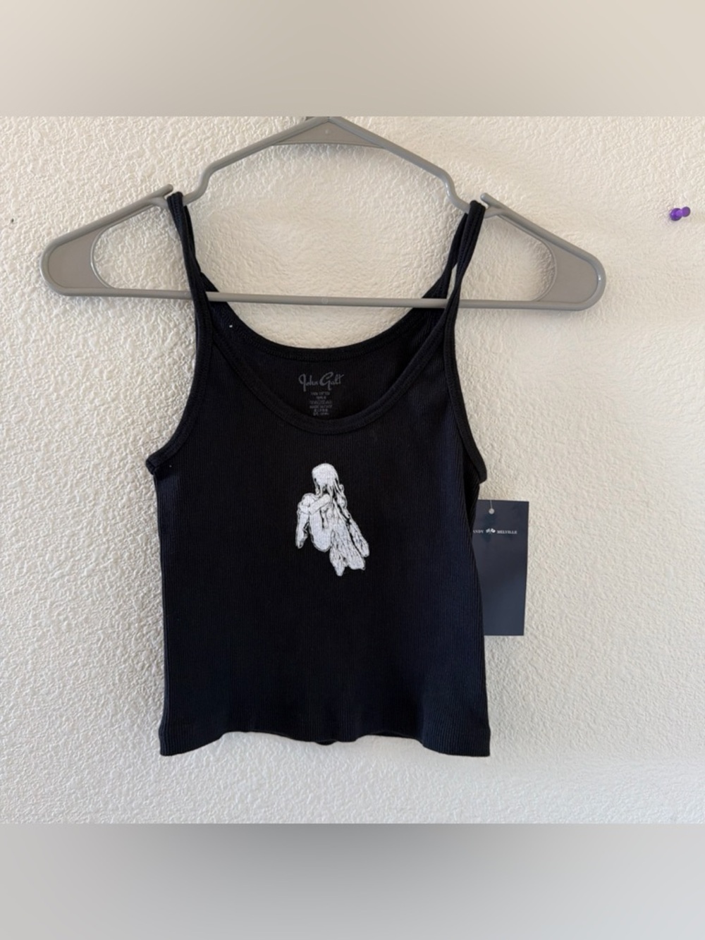 Brandy Melville Black Skylar angel tank top